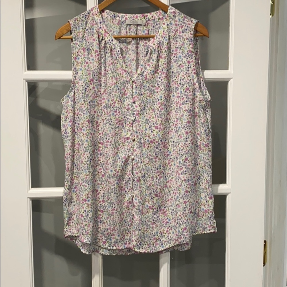 Sleeveless Floral Top